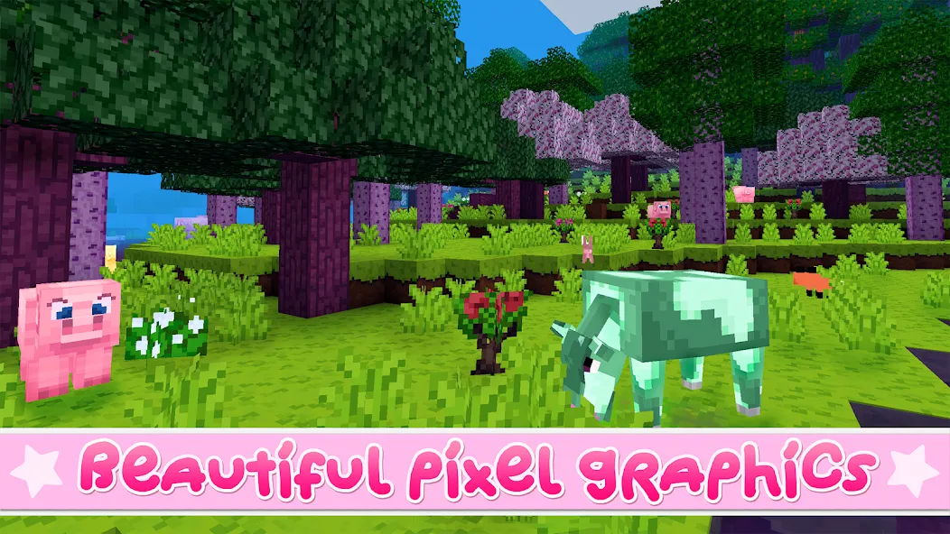 Kawaii World - Craft and Build (Кавайи Ворлд) [МОД Mega Pack] APK Android Screenshot 4