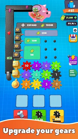 Gear Clicker (Гир Кликер) [МОД Mega Pack] APK Android Screenshot 1