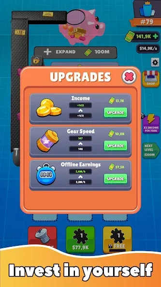 Gear Clicker (Гир Кликер) [МОД Mega Pack] APK Android Screenshot 4
