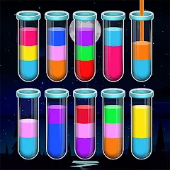Water Sort Color Sorting games (Вотер Сорт Колор Сортинг гейм) [МОД Все открыто] APK Android