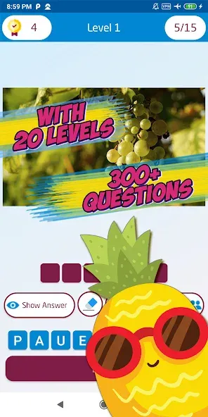 Guess the fruit name game [МОД Premium] APK Android Screenshot 3