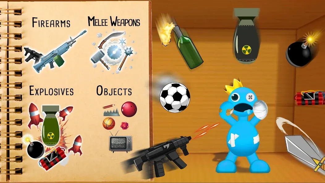 Kick The Rainbow Monster (Кик зе Рэйнбоу Френдс) [МОД Unlocked] APK Android Screenshot 1