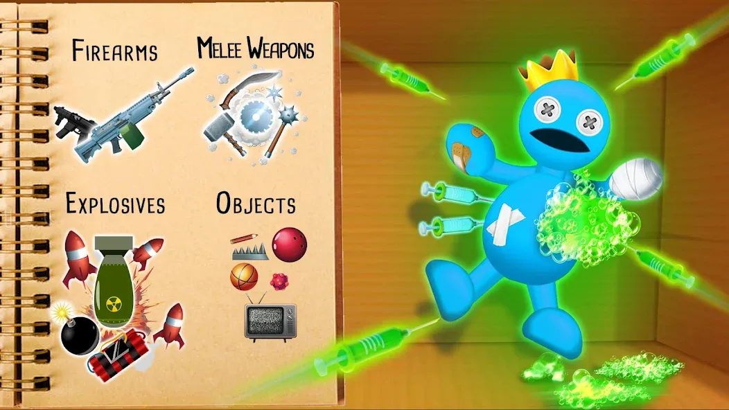 Kick The Rainbow Monster (Кик зе Рэйнбоу Френдс) [МОД Unlocked] APK Android Screenshot 2