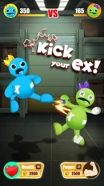 Kick The Rainbow Monster (Кик зе Рэйнбоу Френдс) [МОД Unlocked] APK Android Screenshot 3