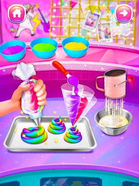 Girl Games: Unicorn Cooking [МОД Premium] APK Android Screenshot 2