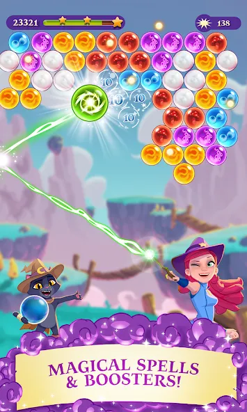 Bubble Witch 3 Saga (Бабл Витч 3 Сага) [МОД Много денег] APK Android Screenshot 2