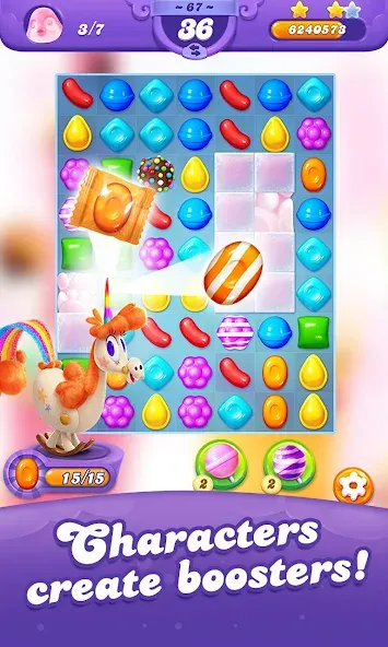 Candy Crush Friends Saga (Кенди Краш Френдс Сага) [МОД Mega Pack] APK Android Screenshot 3