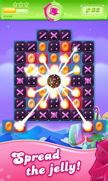 Candy Crush Jelly Saga (Кенди Краш Джелли Сага) [МОД Все открыто] APK Android Screenshot 1