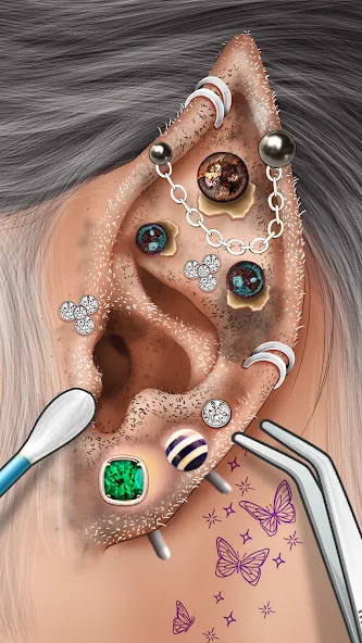 Ear Salon ASMR Ear Wax& Tattoo (АСМР) [МОД Mega Pack] APK Android Screenshot 3