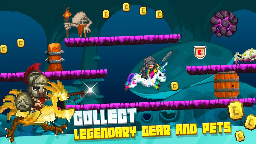 Bit Heroes Runner: Pixel Blitz (Бит Хероес Раннер) [МОД Много денег] APK Android Screenshot 5