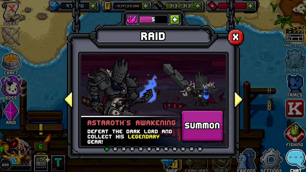 Bit Heroes Quest: Pixel RPG (Бит Хероес Квест) [МОД Бесконечные монеты] APK Android Screenshot 2