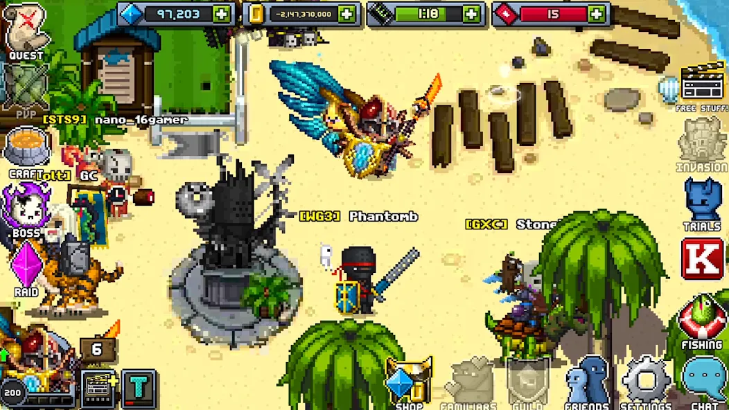 Bit Heroes Quest: Pixel RPG (Бит Хероес Квест) [МОД Бесконечные монеты] APK Android Screenshot 4