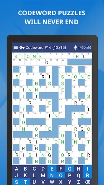 Keywords — Codeword Puzzle [МОД Много денег] APK Android Screenshot 2