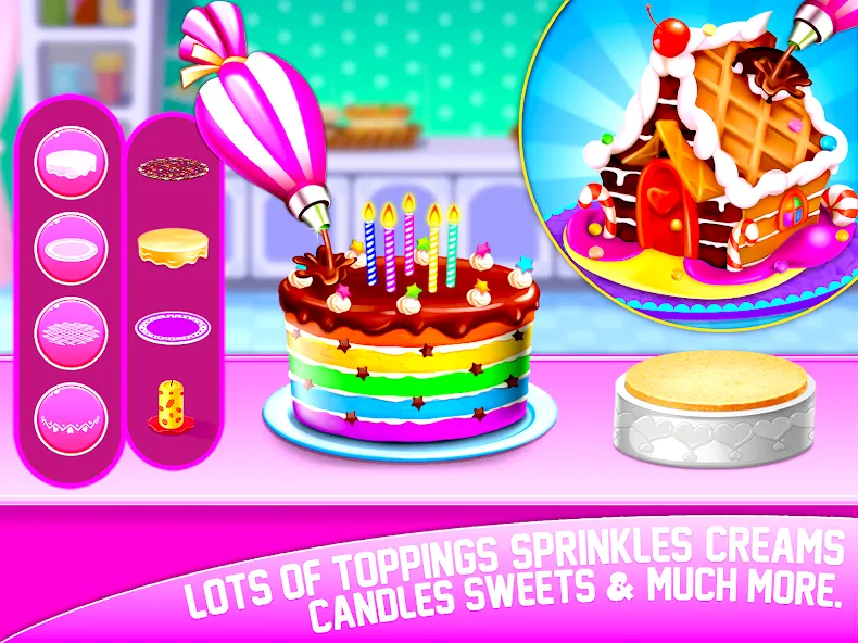 Cake Maker Sweet Bakery Games [МОД Меню] APK Android Screenshot 1