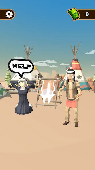 Western Cowboy: Shooting Game (Вестерн Каубой) [МОД Бесконечные монеты] APK Android Screenshot 4