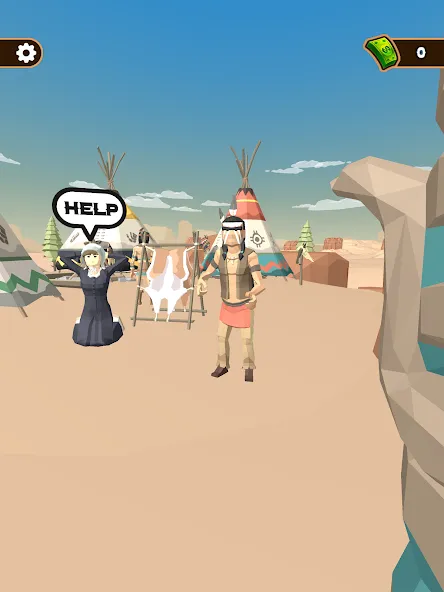 Western Cowboy: Shooting Game (Вестерн Каубой) [МОД Бесконечные монеты] APK Android Screenshot 5