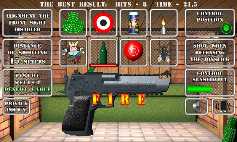 Pistol shooting. Desert Eagle (Пистолет стрельбы симулятор) [МОД Бесконечные монеты] APK Android Screenshot 5