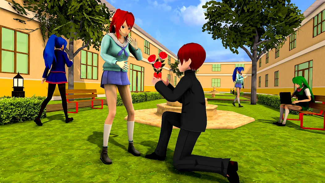 Anime High School Girl Life 24 (Аниме жизнь школьной девушки 24) [МОД Mega Pack] APK Android Screenshot 1