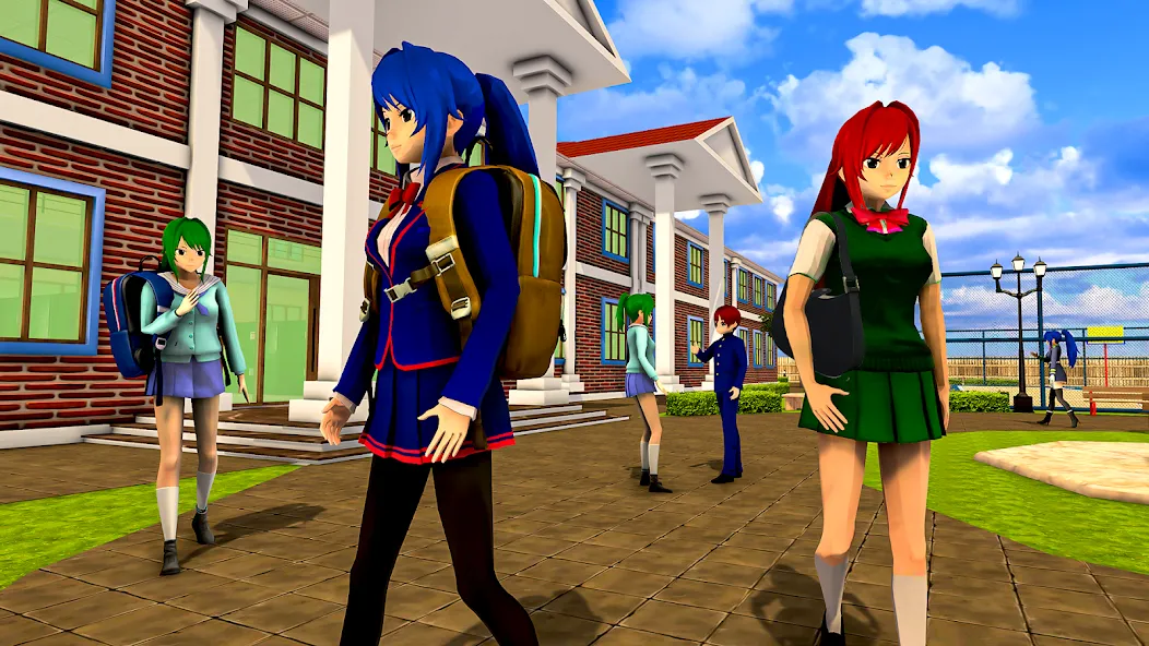 Anime High School Girl Life 24 (Аниме жизнь школьной девушки 24) [МОД Mega Pack] APK Android Screenshot 3