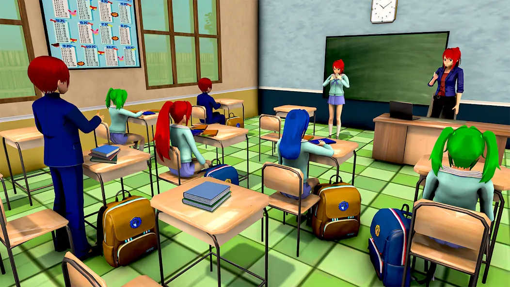 Anime High School Girl Life 24 (Аниме жизнь школьной девушки 24) [МОД Mega Pack] APK Android Screenshot 5