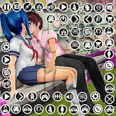 Anime High School Girl Life 24 (Аниме жизнь школьной девушки 24) [МОД Mega Pack] APK Android