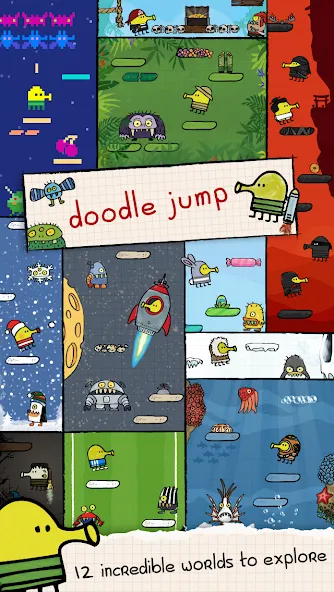 Doodle Jump (Дудл Джамп) [МОД Mega Pack] APK Android Screenshot 2