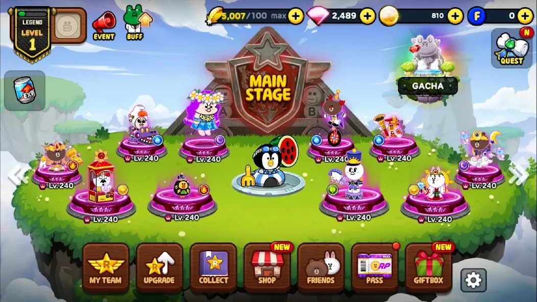 LINE Rangers: Brown-Cony Wars! [МОД Unlocked] APK Android Screenshot 2