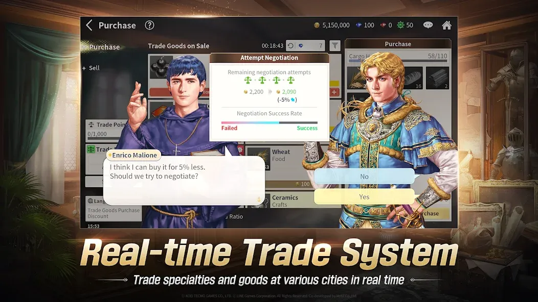 Uncharted Waters Origin (Анчартед Уотерс Ориджин) [МОД Premium] APK Android Screenshot 5