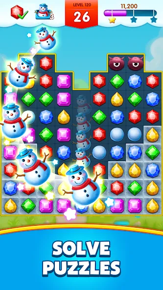 Jewels Legend - Match 3 Puzzle (Джуэл Легенд) [МОД Много денег] APK Android Screenshot 2