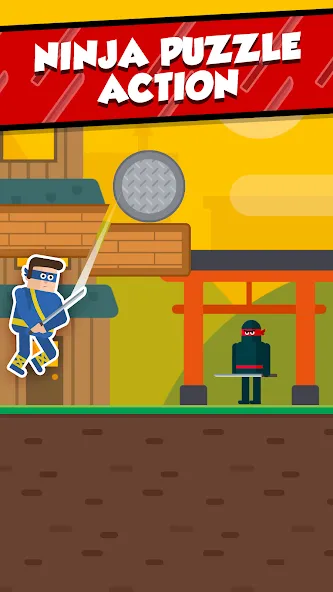 Mr Ninja - Slicey Puzzles (Мистер Ниндзя) [МОД Бесконечные монеты] APK Android Screenshot 1