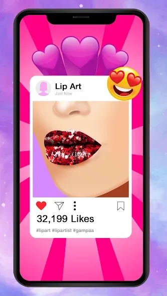 Lip Art Makeup Beauty Game [МОД Mega Pack] APK Android Screenshot 2