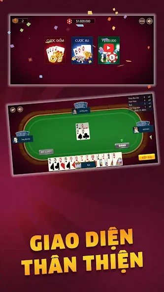 Tiến Lên - Tien Len Mien Nam [МОД Бесконечные монеты] APK Android Screenshot 1