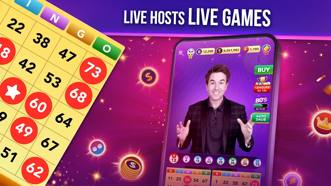 Live Play Bingo: Real Hosts (Лайв Плей Бинго) [МОД Premium] APK Android Screenshot 2