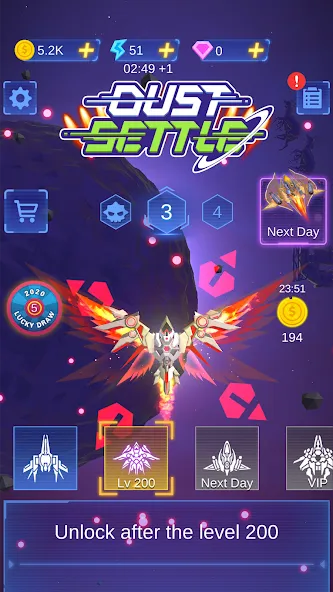 Dust Settle 3D - Galaxy Attack (Даст Сеттл 3Д) [МОД Premium] APK Android Screenshot 1