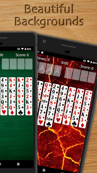 FreeCell Solitaire Classic (Фрисел Солитер Классик) [МОД Unlocked] APK Android Screenshot 2