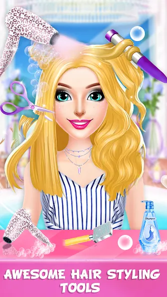 Braided Hair Salon Girls Games [МОД Много денег] APK Android Screenshot 4
