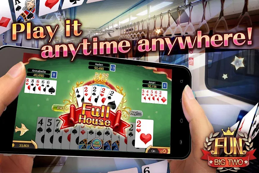 Fun Big 2 Taiwan: Card Craze (Фан Биг 2 Тайвань) [МОД Меню] APK Android Screenshot 3