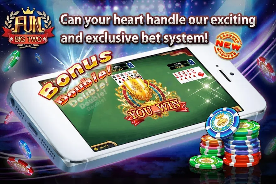 Fun Big 2 Taiwan: Card Craze (Фан Биг 2 Тайвань) [МОД Меню] APK Android Screenshot 4