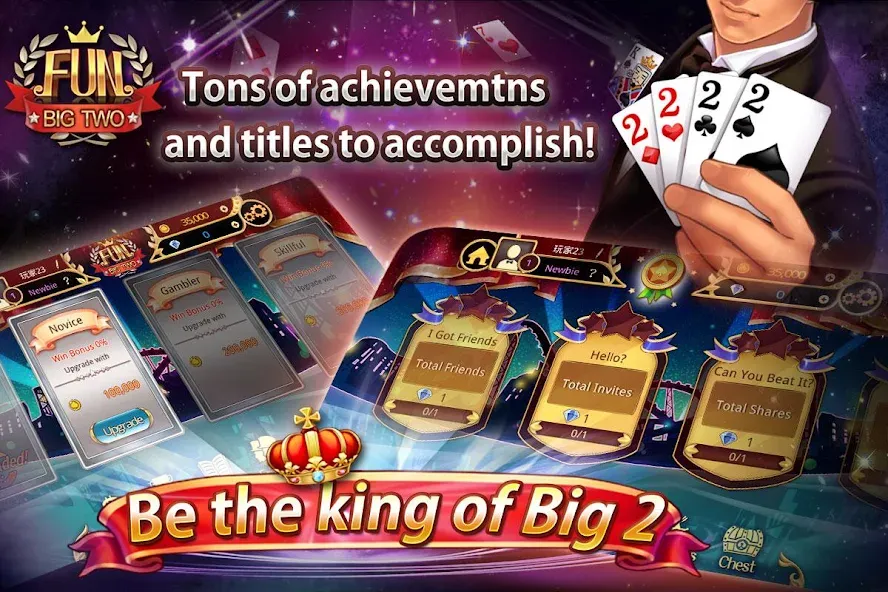 Fun Big 2 Taiwan: Card Craze (Фан Биг 2 Тайвань) [МОД Меню] APK Android Screenshot 5