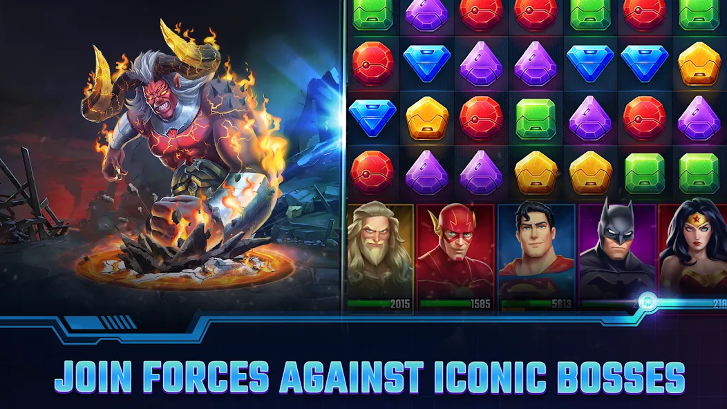 DC Heroes & Villains: Match 3 [МОД Меню] APK Android Screenshot 4