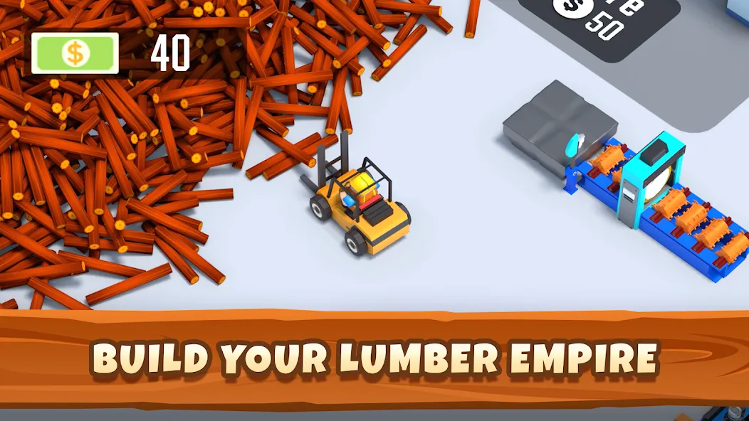 Idle Lumber - Bedrijfs Magnate (Айдл Ламбер) [МОД Все открыто] APK Android Screenshot 3