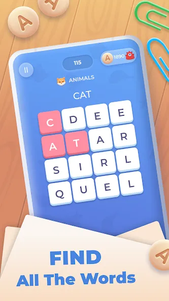 Word Wheel - Word Search [МОД Mega Pack] APK Android Screenshot 2