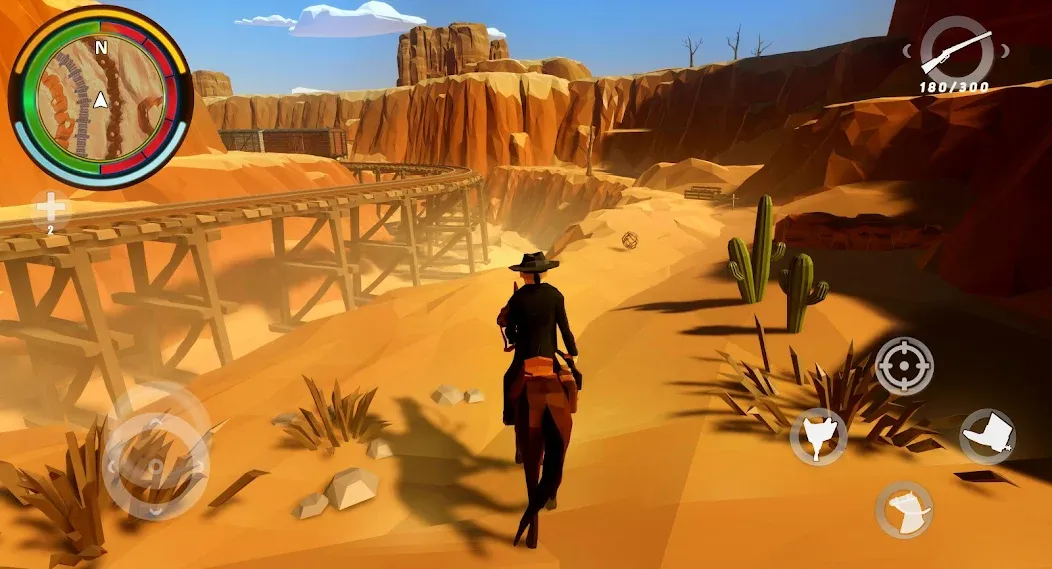 West Cowboy Western Polygon [МОД Бесконечные монеты] APK Android Screenshot 1