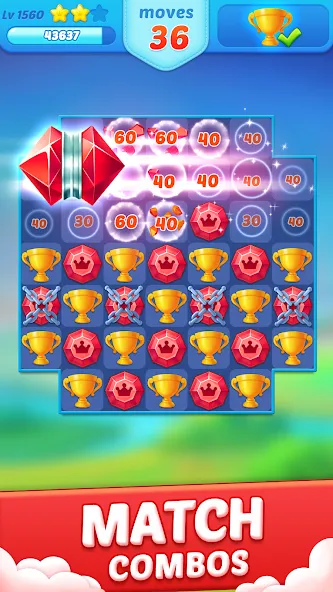 Jewel Crush™ - Match 3 Legend [МОД Unlocked] APK Android Screenshot 2
