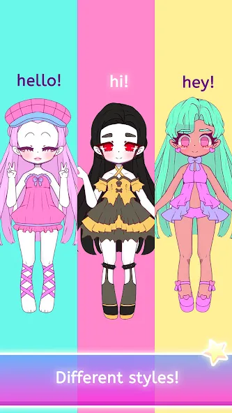 Mimistar dress up chibi doll (Министар) [МОД Меню] APK Android Screenshot 2