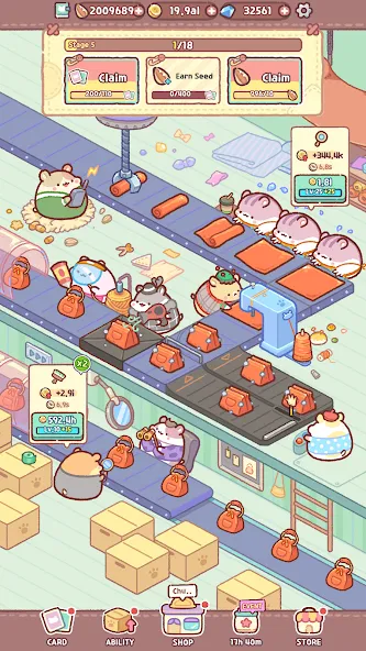 Hamster Bag Factory : Tycoon (Хэмстер сумка фабрика) [МОД Mega Pack] APK Android Screenshot 4