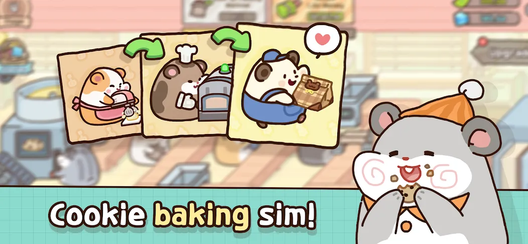 Hamster Cookie Factory [МОД Все открыто] APK Android Screenshot 1