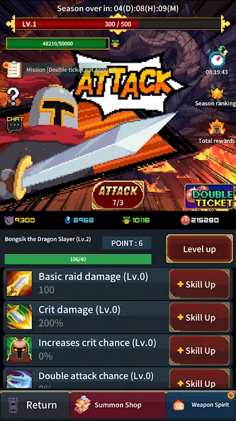 Retro Hero Mr Kim : Idle RPG [МОД Premium] APK Android Screenshot 4