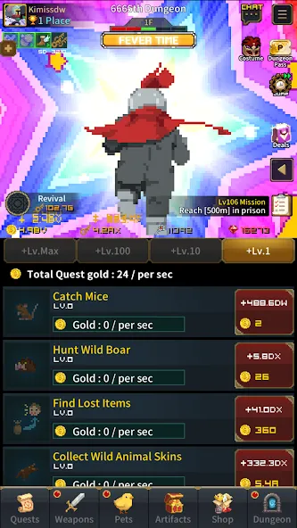 Retro Hero Mr Kim : Idle RPG [МОД Premium] APK Android Screenshot 5