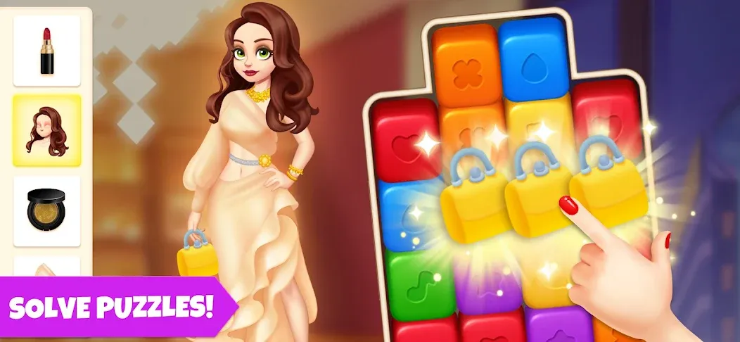 Makeover Blast: Dressup Salon (Мейковер Бласт) [МОД Много денег] APK Android Screenshot 5